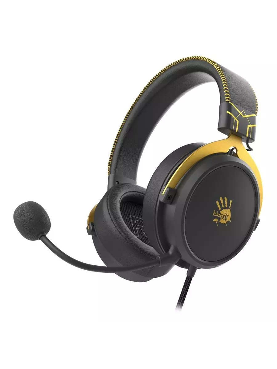 Гарнитура A4Tech Bloody M590i, желтый/серый, 1м