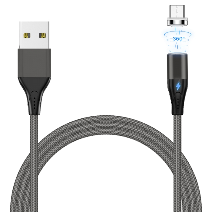 Кабель USB - microUSB JETACCESS JA-DC28 (магнитный) 1м черный