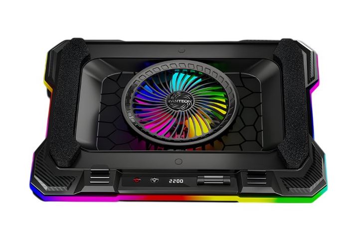 Охлаждающая подставка для ноутбука PANTEON CP-191L RGB Black 9"-18", 2xUSB, 1 вентилятор
