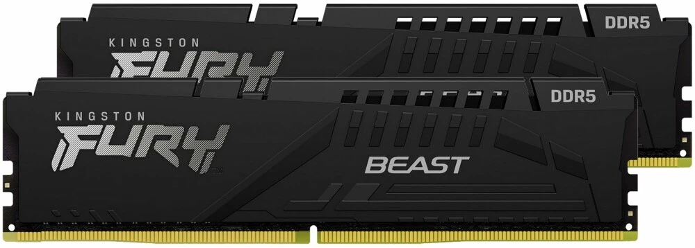 Комплект модулей памяти DDR5 2x32Gb PC48000 6000MHz Kingston Fury Beast Black Expo KF560C30BBEAK2-64