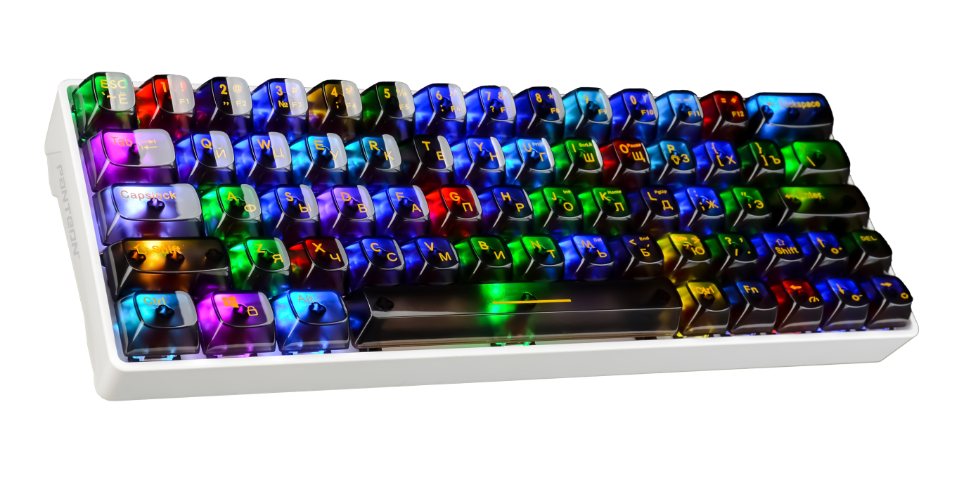 Клавиатура механическая PANTEON T1 PRO USB CK CS, белый/черный