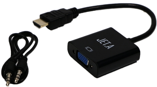Переходник (видеоконвертер) HDMI (Male) - VGA (Female) Jet.A JA-HV02