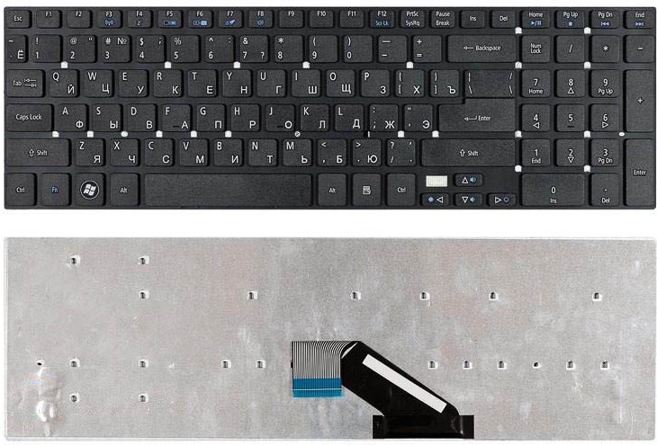 Клавиатура для ноутбука Acer Aspire 5755 5755G 5830 5830G 5830T E5-571 VN7-791 VN7-791G черная <2999