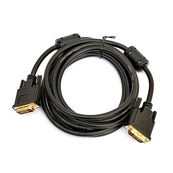 Кабель DVI M-M (24+1) 5.0m Black DeTech