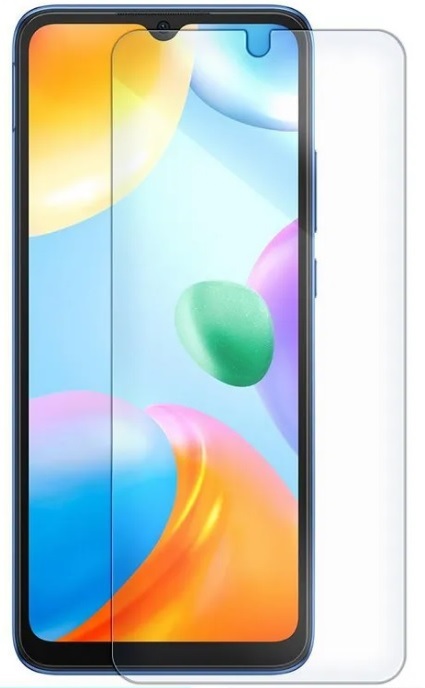 Защитное стекло гибридное Krutoff для Xiaomi Redmi 10C Full Glue Black