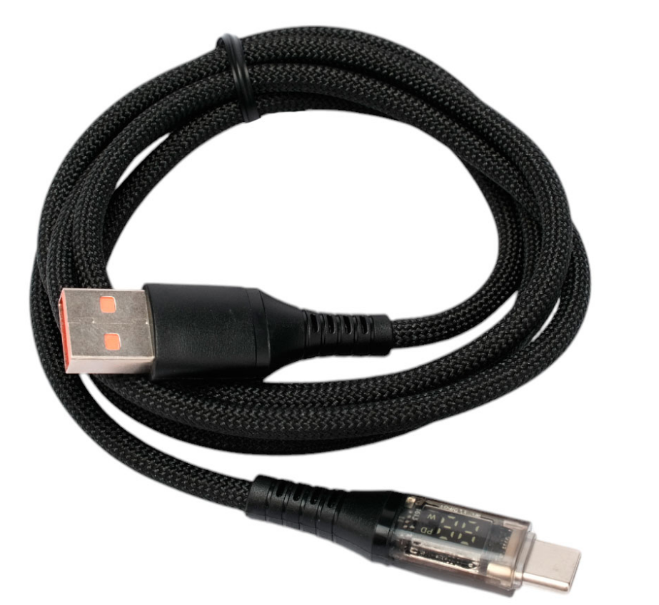Кабель USB - Type-C Cablexpert CCP-USB2-AMCM-SCR-1M, 66Вт, QC3.0, дисплей, 1м, черный