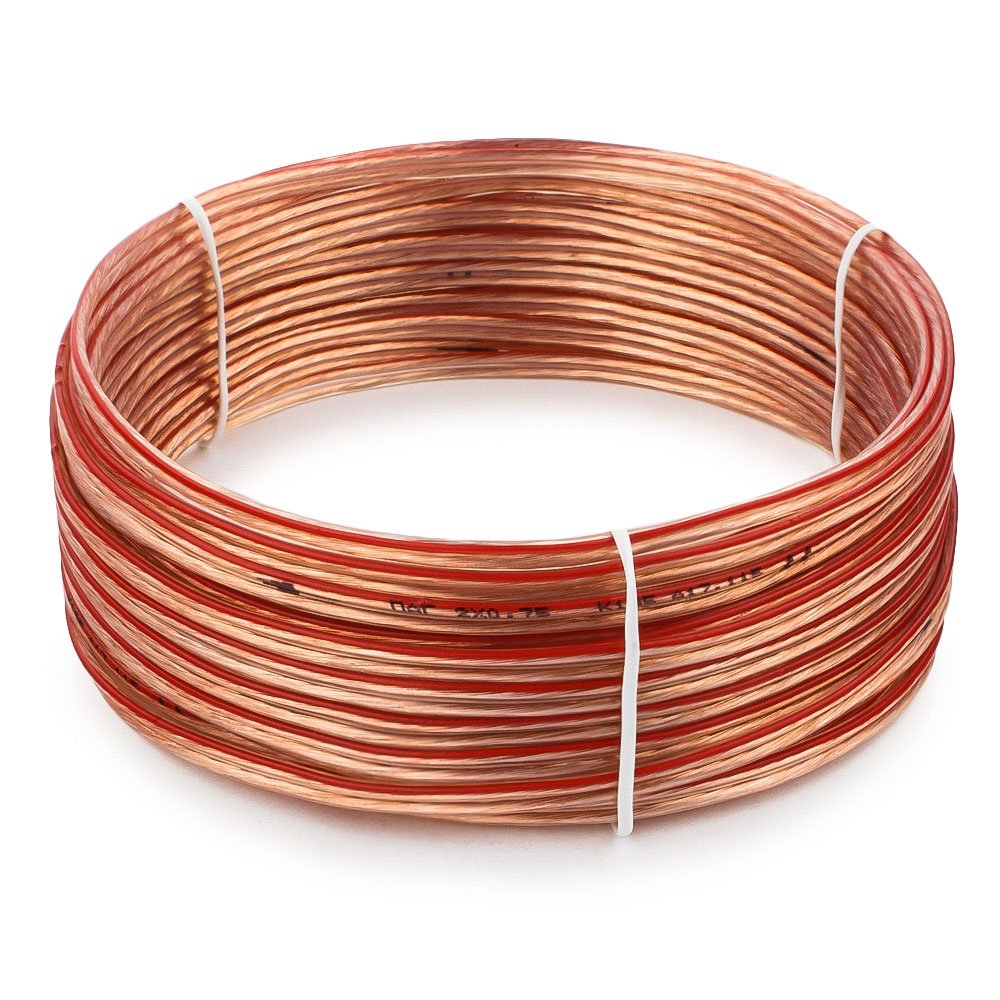 Кабель акустический (бухта) 10м Cablexpert CC-TC2x0,75-10M, 2x0.75мм2, медь