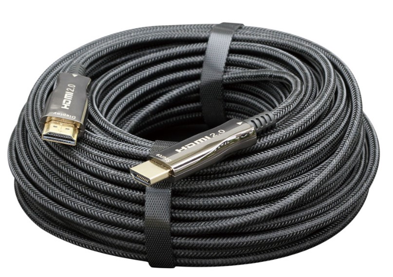 Активный оптический кабель HDMI Cablexpert 80м, 19M/19M, v2.0, AOC, черный, CCBP-HDMI-AOC-80M