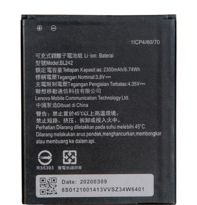 Аккумулятор (батарея) для Lenovo A6000 / A6010 / Vibe C (BL242) (тех.упак), ориг