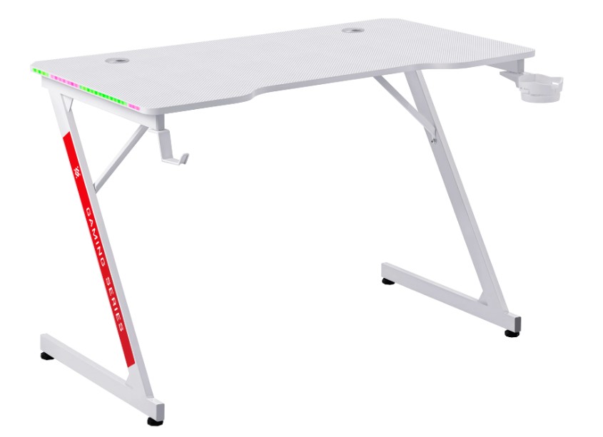 Игровой стол Defender Solas, RGB, белый
