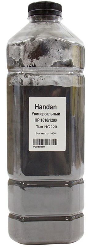 Тонер HANDAN Универсальный для HP LJ 1010/1200, Тип HG220, Bk, 1 кг, флакон
