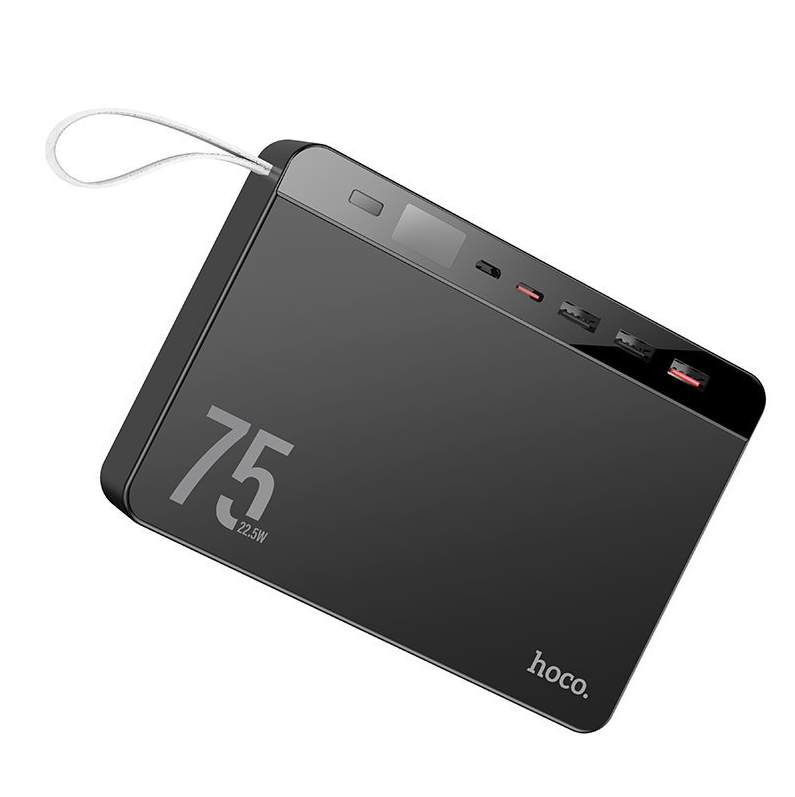 Портативный аккумулятор Hoco J94 Overlord, 75000mAh, 22.5W, черный