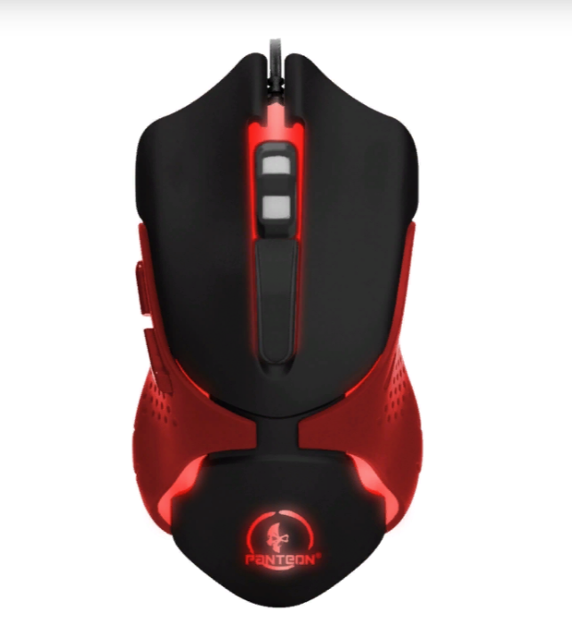 Мышь игровая PANTEON MS67, черно-красная, USB