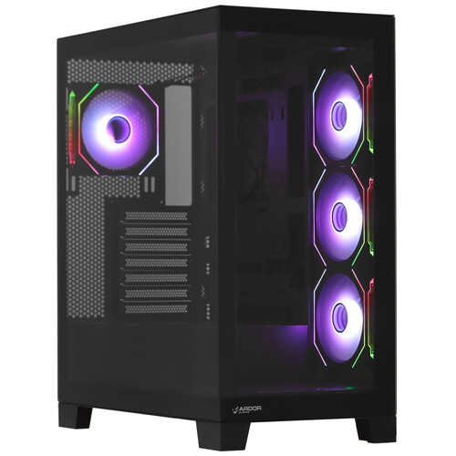 Корпус ATX без БП ARDOR GAMING Crystal CC2, черный