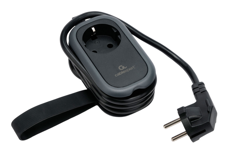 Удлинитель с USB Cablexpert Exnovo mini, EXN-1-CU2-B-1.13, 1р, 1xType-C, 2хUSB, 1.13м