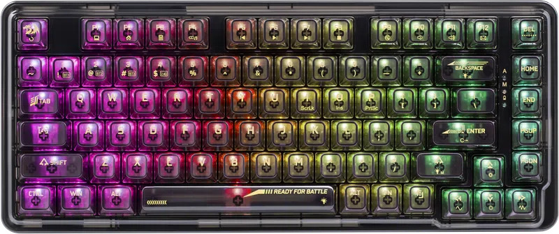 Клавиатура беспроводная механическая Redragon Elf Pro, RGB, BT+2.4G, черный