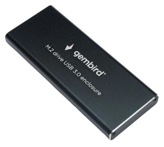 Контейнер для SSD M.2 USB 3.0 Gembird EEM2-SATA-1, Micro-B, черный