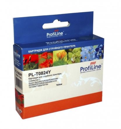 Картридж струйный ProfiLine PL-0824 для принтеров Epson StylusR270/R290/R295/R390/RX590, желтый