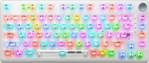 Клавиатура игровая с подсветкой Defender Atomic Core GK-363, белая