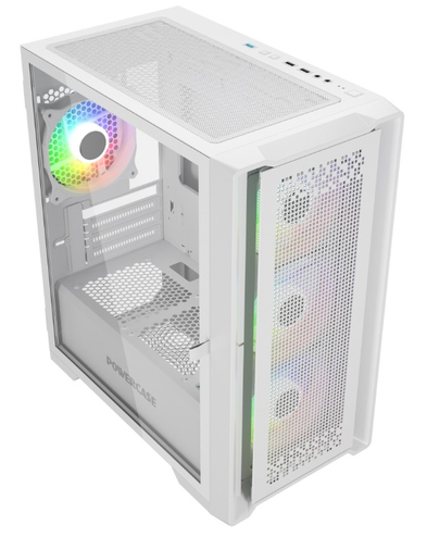 Корпус mATX без БП Powercase ByteFlow Micro White (CAMBFW-A4), белый