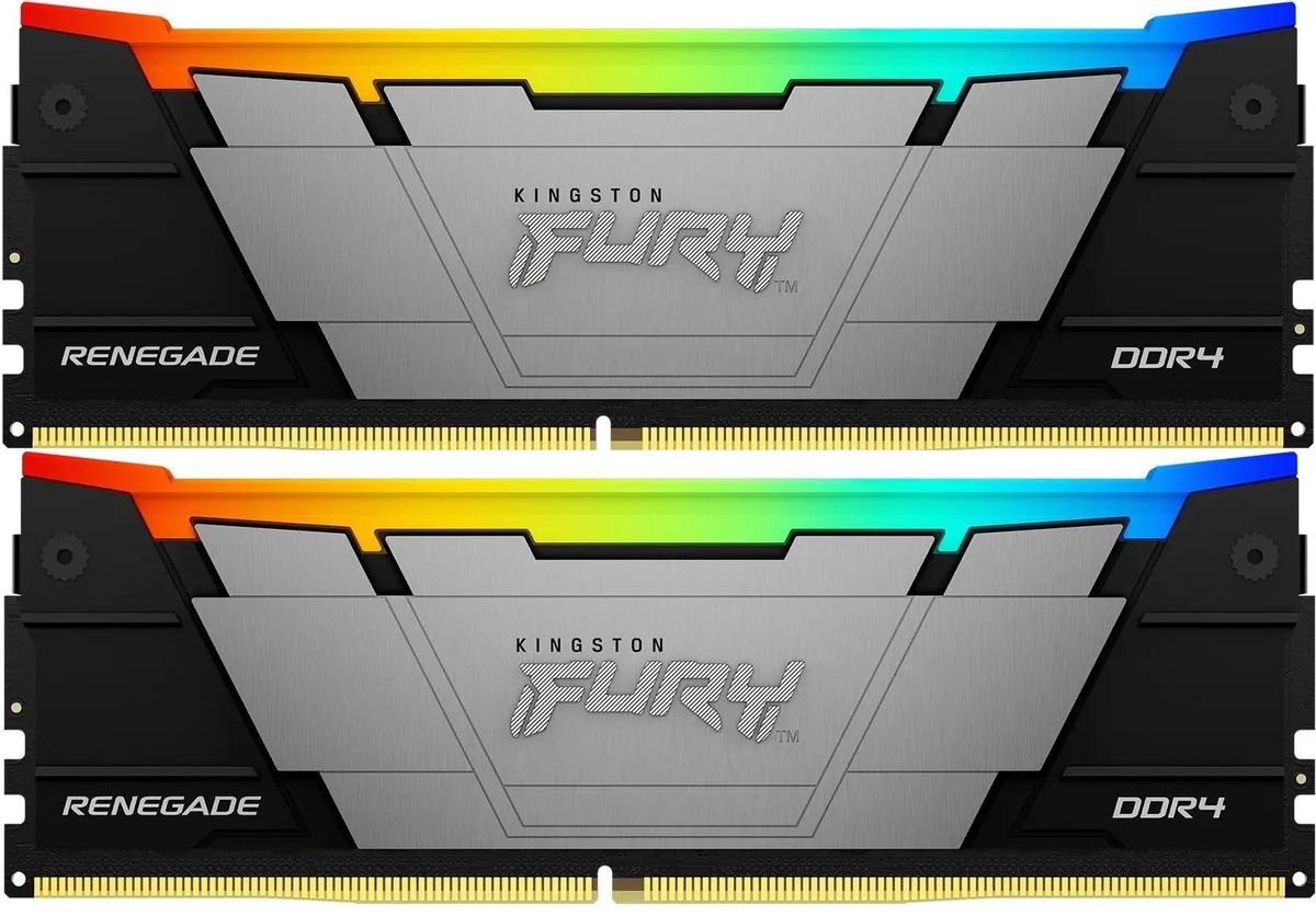 Комплект модулей памяти DDR4 2x8Gb PC4-36800 4600MHz Kingston Fury Renegade RGB ( KF446C19RB2AK2/16)