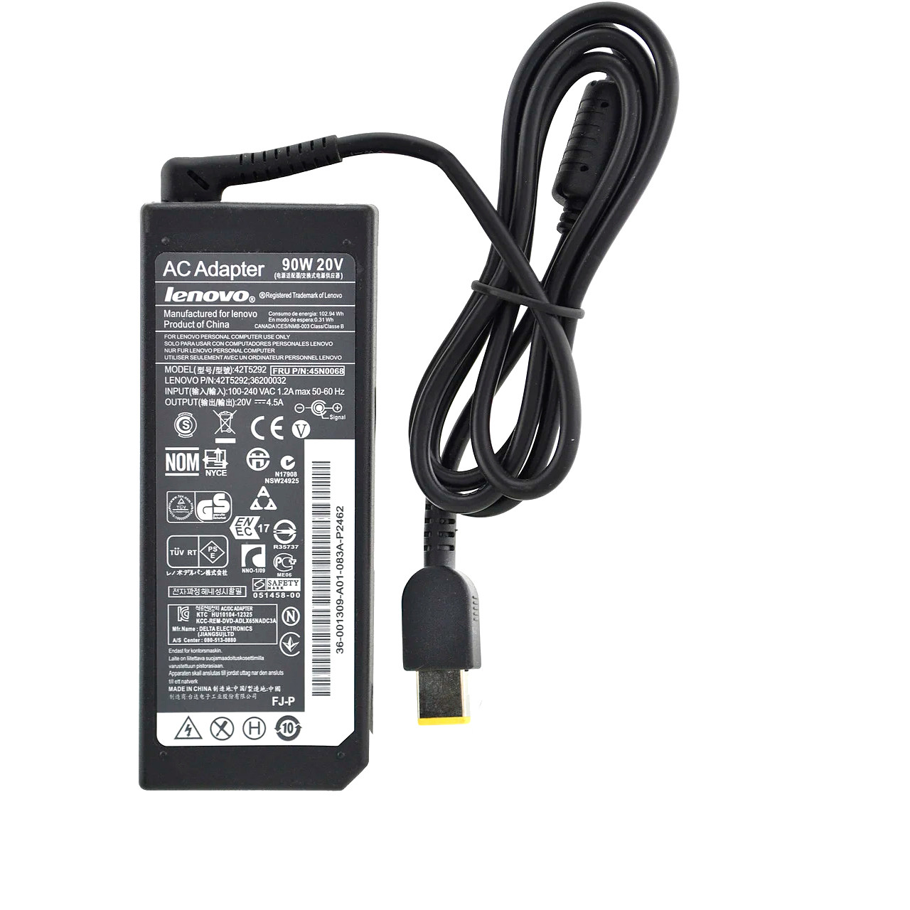 Блок питания для ноутбука Lenovo 65W (20V, 3.25A, 5.5-2.1mm прямоугольный )