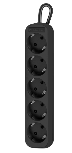 Удлинитель с заземлением Defender M518 1.8 м, 5 розеток