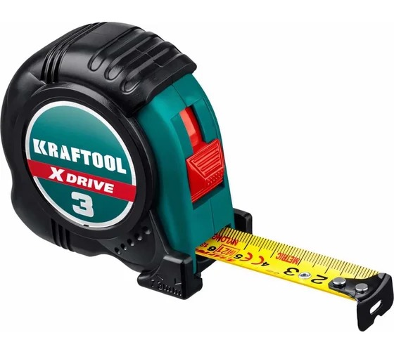 Рулетка измерительная 10 м х 25 мм строительная KRAFTOOL X-Drive