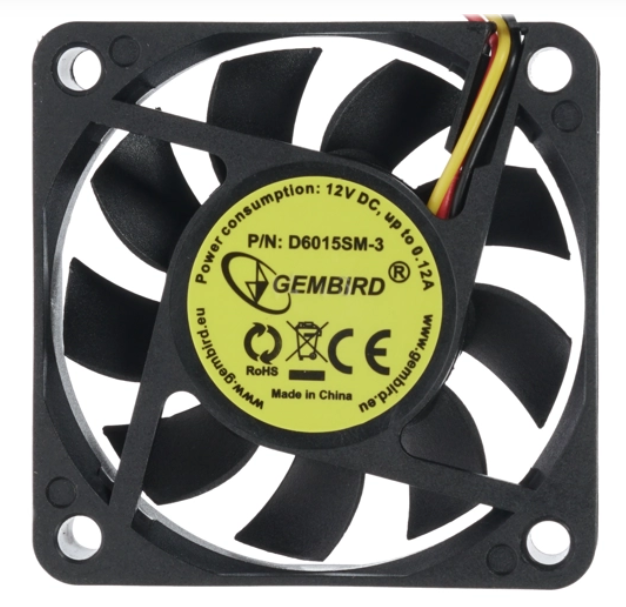 Вентилятор для корпуса Gembird D6015SM-3, 60x60x15mm, 3 pin