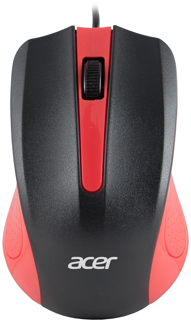 Мышь проводная Acer OMW012, черный/красный