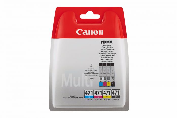 Набор картриджей Canon CLI-471C+M+Y+Bk