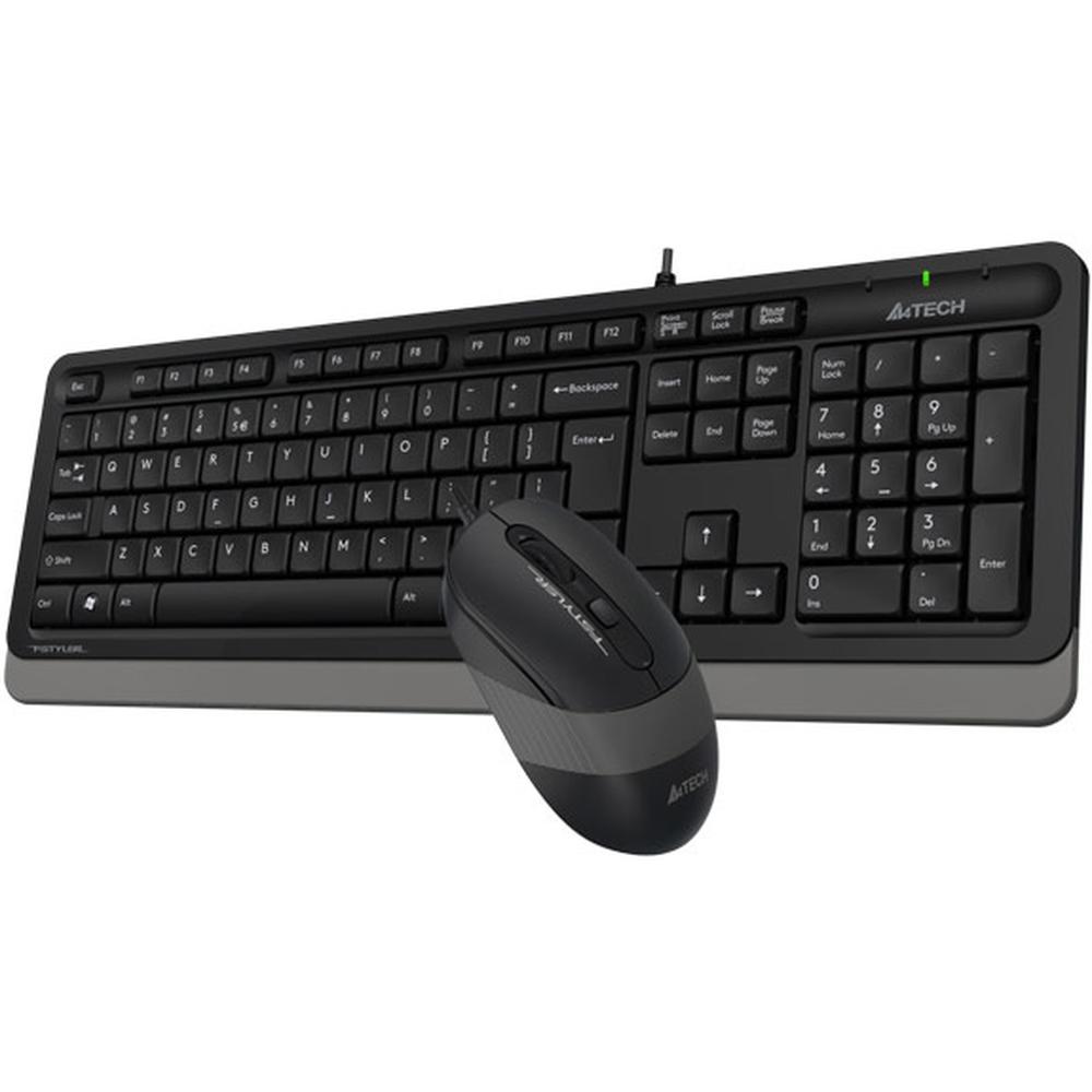 Комплект клавиатура+мышь A4Tech FStyler F1010 черный/серый