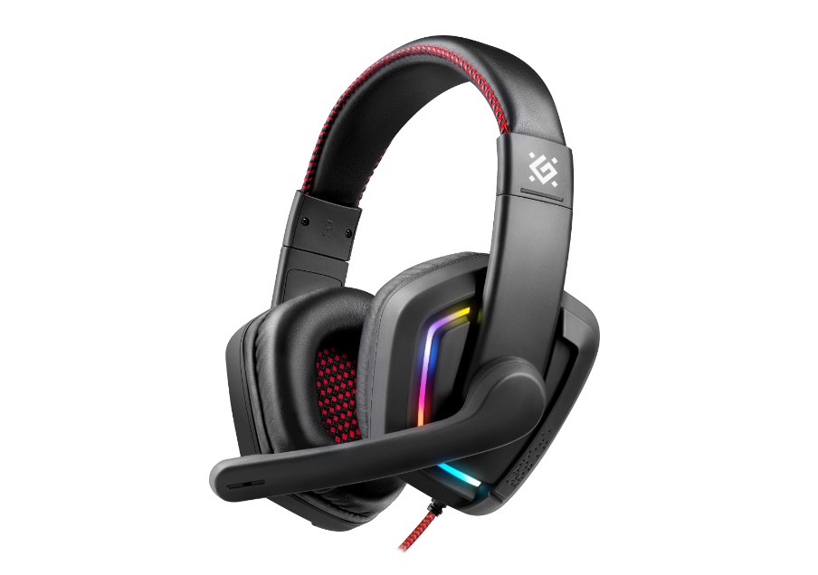 Гарнитура игровая Defender Quake LED, черный