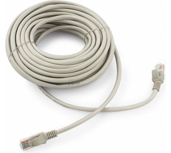 Патчкорд UTP Cablexpert PP12-15M кат.5e, 15м, литой, многожильный (серый)
