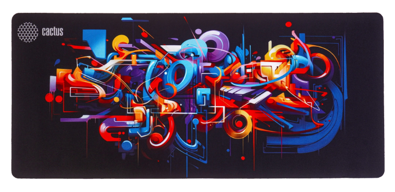 Коврик Cactus Graffiti рисунок CS-MP-PRO10ХXL 900x400x2мм