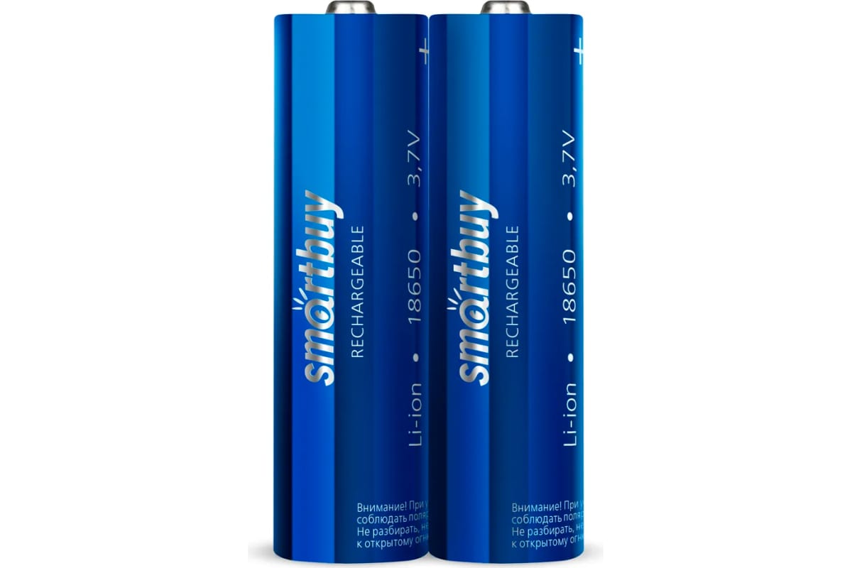 Аккумулятор высокотоковый 18650 Smartbuy LI18650-2000 mAh 2шт (SBBR-18650-2S2000HP)