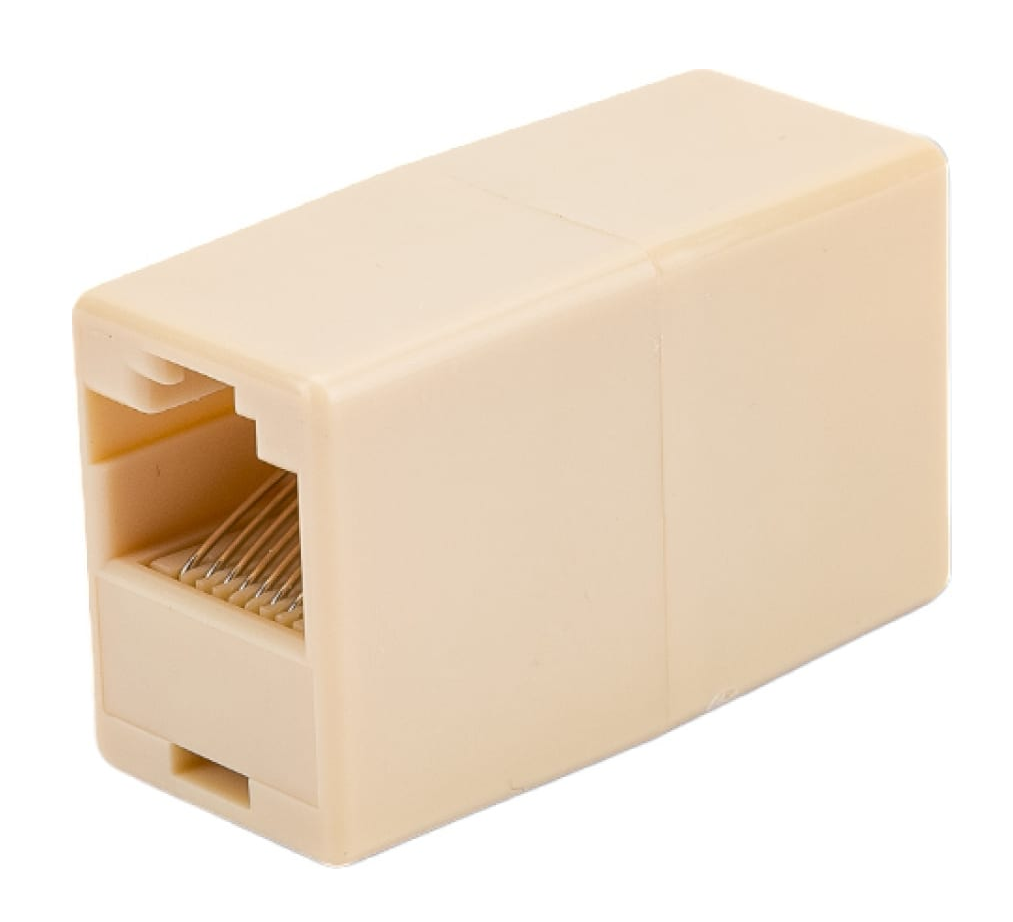 Соединитель RIPO RJ45 Cat5e (female-female) бежевый
