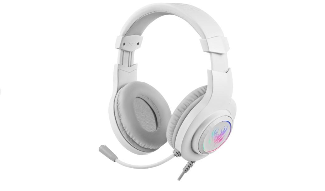 Гарнитура игровая Defender Ghost LED, белый