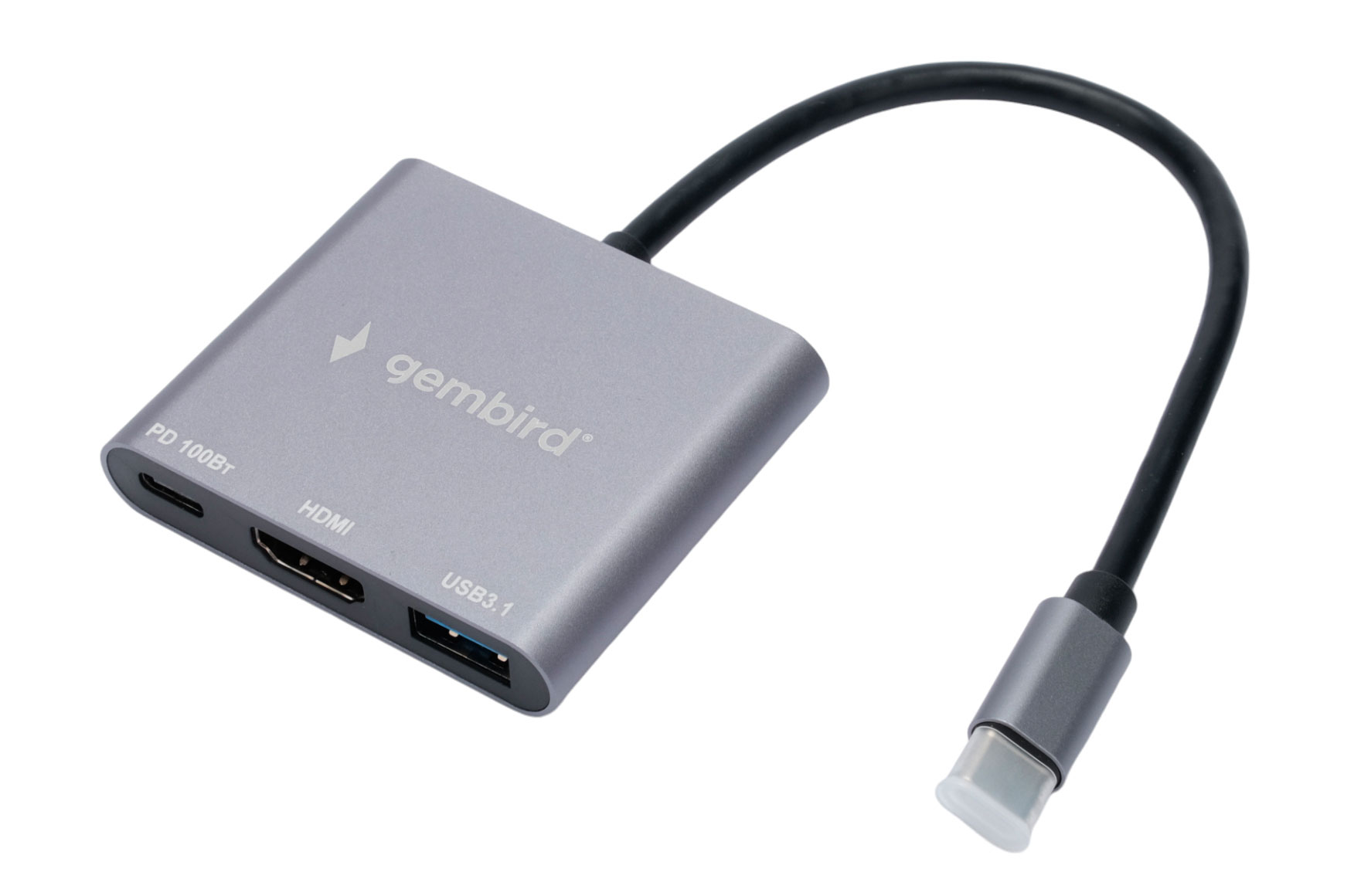 USB-концентратор Gembird UHB-D2 (USB 3.1, Type-C PD100W, HDMI) Type-C