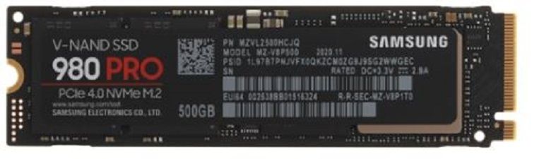 Накопитель SSD M.2 NVMe 500Gb Samsung 980 PRO (MZ-V8P500BW)