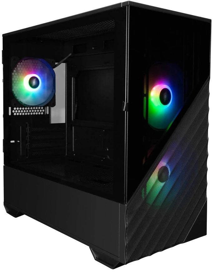 Корпус компьютерный mATX без БП 1STPLAYER DK D7 ARGB черный