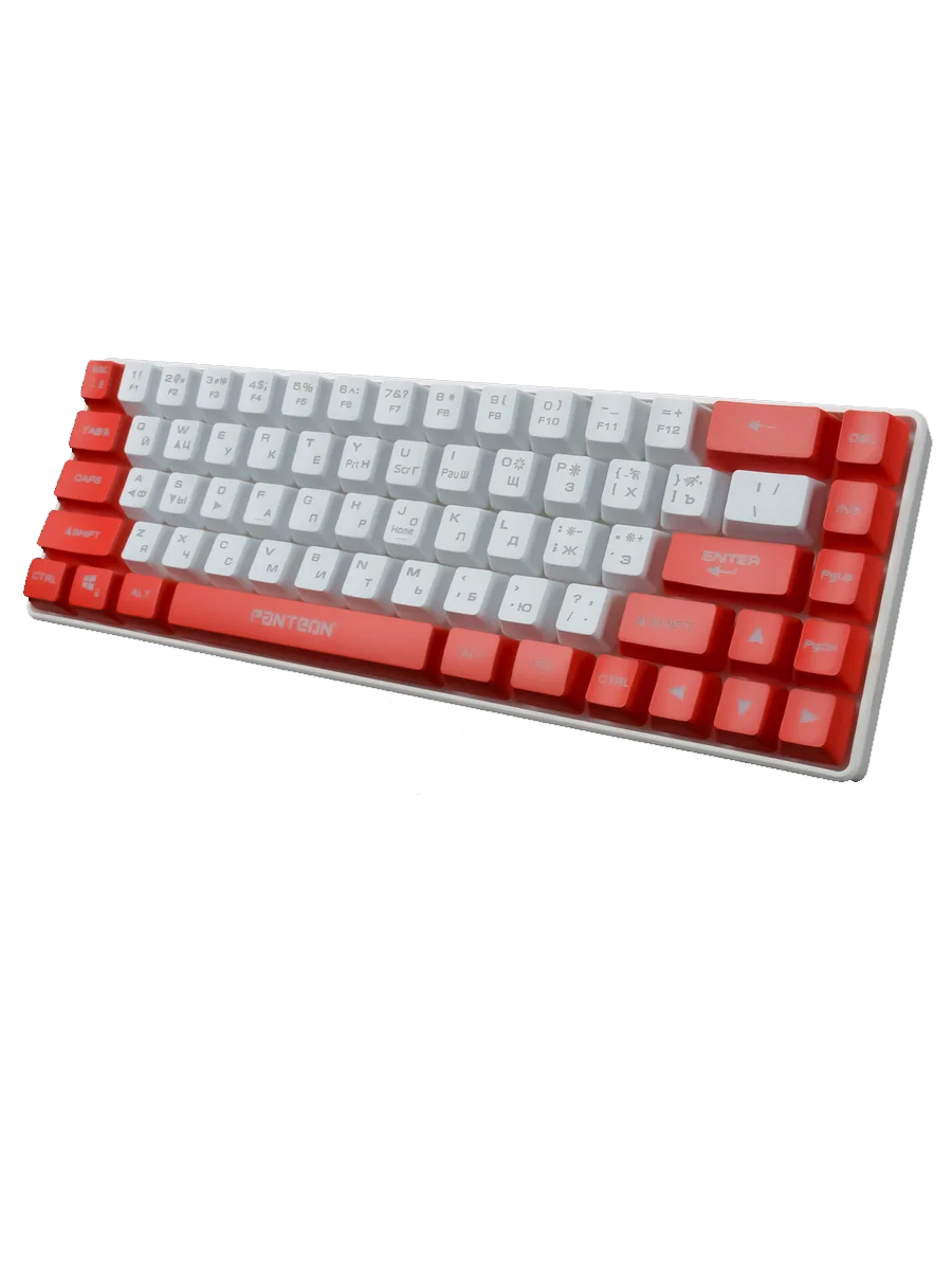 Клавиатура игровая с подсветкой PANTEON M2, 65%, красный/белый (06)