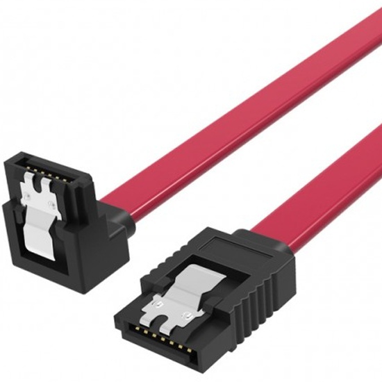 Кабель Vention SATA 3 M/SATA 3 M угол 90 с защелками, красный - 0.5 м KDDRD