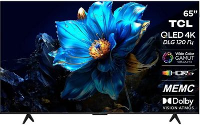 Телевизор QLED 65" TCL 65P7K, Ultra HD 4K, 60Hz, Smart черный