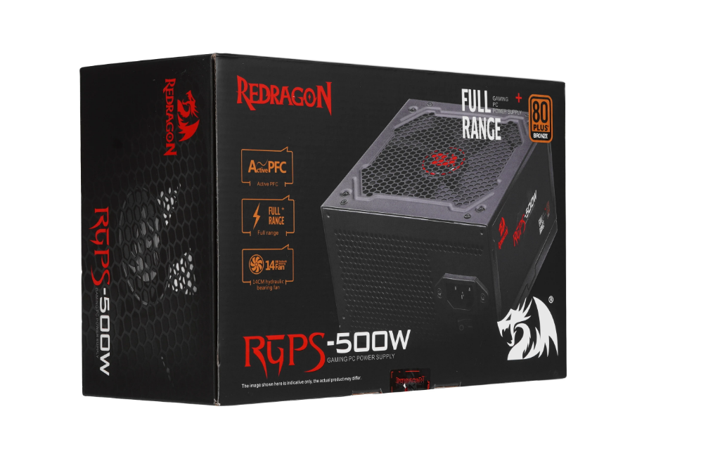 Блок питания 500W Redragon RGPS-500W, 80+ Bronze