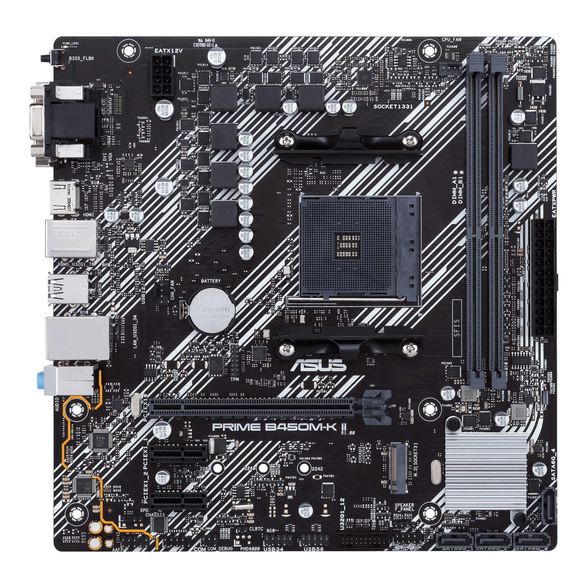 Материнская плата Socket AM4 ASUS PRIME B450M-K II