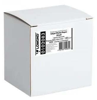 Фотобумага Lomond А6 Матовая (0102083) 180g/m 600л 10х15мм