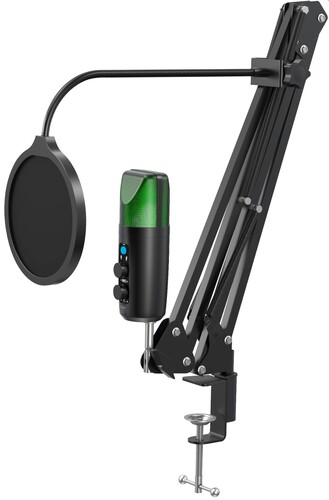 Игровой стрим микрофон T-Line Starvox GMC USB, RGB, стойка, провод 2 м.