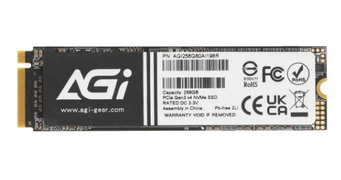Накопитель SSD M.2 NVMe 256Gb AGi AI198 AGI256G80AI198R