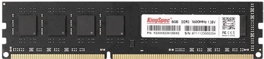 Модуль памяти DDR3 8Gb PC12800 1600MHz Kingspec KS1600D3P15008G